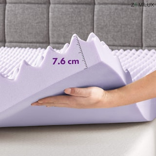Foto 7 | Foto 7 | Colchoneta Matrimonial 7.6cm Sobrecolchón Memory Foam 7 Zona