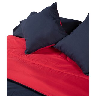 Foto 5 | Foto 5 | Set de Edredón Dicasa Couzy Dos Vistas Rojo y Azul Marino King Size + Sábanas Softy Azul + 2 Almohadas 2-pack