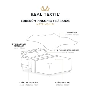 Foto 4 | Foto 4 | Set De Edredón Ligero Con Fundas De Almohada Y Set De Sábanas, Real Textil Matrimonial Verde Oscuro- Oliva Doble Vista