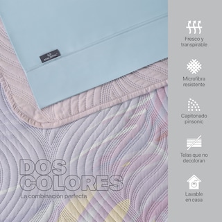 Foto 3 | Foto 3 | Set De Edredón Ligero Con Fundas De Almohada Y Set De Sábanas, Real Textil King Size Brianna Doble Vista