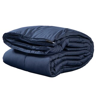 Foto 1 | Foto 1 | Edredon Azul Marino + Sabanas Softy Platino + Almohada 2-pack