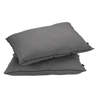 Foto 8 | Foto 8 | Set de Edredón Doble Vista Azul-Gris + Sábanas Softy Platino + Almohada 2-pack Matrimonial