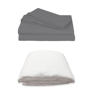 Foto 1 | Foto 1 | Protector Ultra + Sabanas Basic Gris King Size