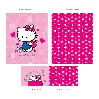 Foto 7 | Foto 7 | Set De Edredón Microfibra Matrimonial Hello Kitty Apple