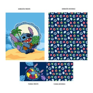 Foto 7 | Foto 7 | Set De Edredón Microfibra Matrimonial Stitch Playa