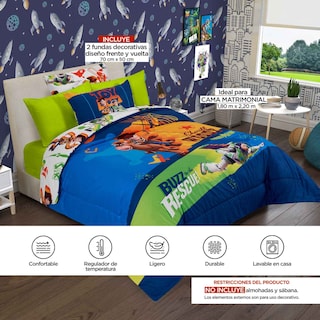 Foto 8 | Foto 8 | Set De Edredón Microfibra Matrimonial Toy Story Rescate