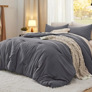 Foto 1 | Foto 1 | Juego de Edredón Bedsure King Size Gris Oscuro 3 Piezas - Venta Internacional