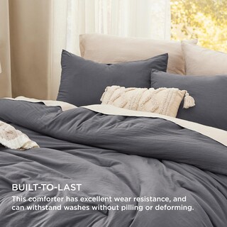 Foto 3 | Foto 3 | Juego de Edredón Bedsure King Size Gris Oscuro 3 Piezas - Venta Internacional