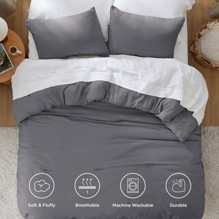 Foto 4 | Foto 4 | Juego de Edredón Bedsure King Size Gris Oscuro 3 Piezas - Venta Internacional