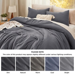 Foto 7 | Foto 7 | Juego de Edredón Bedsure King Size Gris Oscuro 3 Piezas - Venta Internacional