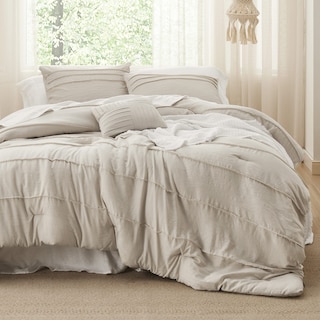 Foto 2 | Foto 2 | Juego de Edredón Bedsure Full Pinch Pleat Beige Tamaño Completo - Venta Internacional