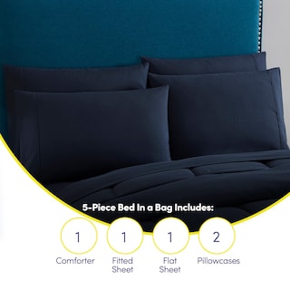 Foto 6 | Foto 6 | Set de Edredón Sweet Home Collection Navy Individual XL 7 Piezas - Venta Internacional