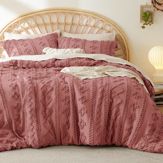Foto 1 | Foto 1 | Juego de Edredón Bedsure Estilo Bohemio Queen Size Rosa Grisáceo 3 Piezas - Venta Internacional