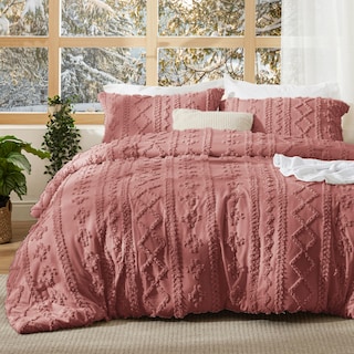 Foto 3 | Foto 3 | Juego de Edredón Bedsure Estilo Bohemio Queen Size Rosa Grisáceo 3 Piezas - Venta Internacional
