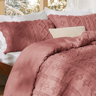 Foto 5 | Foto 5 | Juego de Edredón Bedsure Estilo Bohemio Queen Size Rosa Grisáceo 3 Piezas - Venta Internacional