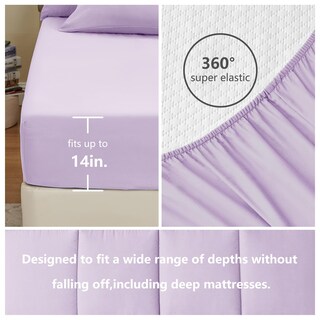 Foto 4 | Foto 4 | Edredón Queen Size con Fundas de Almohada CozyLux Morado 7 Piezas - Venta Internacional