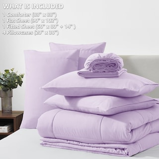 Foto 5 | Foto 5 | Edredón Queen Size con Fundas de Almohada CozyLux Morado 7 Piezas - Venta Internacional