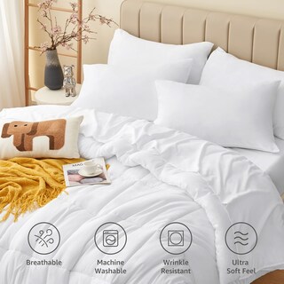 Foto 5 | Foto 5 | Edredón King Size con Fundas de Almohada CozyLux Blanco 7 Piezas - Venta Internacional