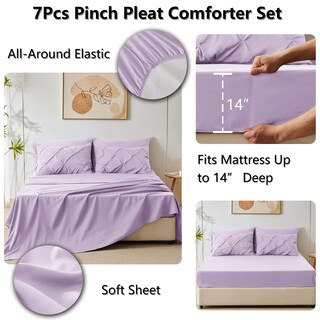 Foto 4 | Foto 4 | Edredón Queen Size con Sábanas CozyLux Morado Claro 7 Piezas - Venta Internacional