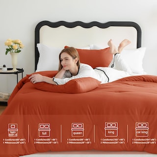 Foto 6 | Foto 6 | Edredón King Size con Fundas de Almohada CozyLux Terracota 3 Piezas - Venta Internacional