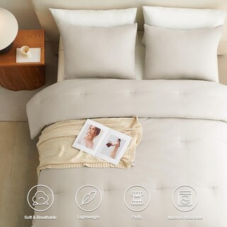 Foto 4 | Foto 4 | Edredón King Size con Fundas de Almohada CozyLux Beige 3 Piezas - Venta Internacional