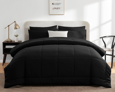 Foto 7 | Foto 7 | Edredón Matrimonial con Fundas de Almohada CozyLux Negro 7 Piezas - Venta Internacional