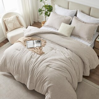 Foto 1 | Foto 1 | Juego de Edredón KingCozyLux Beige 3 Piezas -Venta Internacional