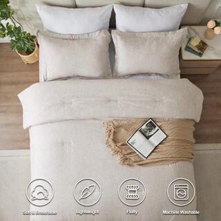 Foto 2 | Foto 2 | Juego de Edredón KingCozyLux Beige 3 Piezas -Venta Internacional