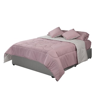 Foto 3 | Foto 3 | Couzy King Size Set De Edredon Doble Vista. Incluye: Funda (2) Y Cojin Doble Vista (2) Microfibra-150 Gramos Lila-gris