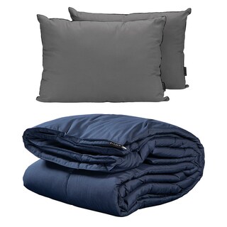 Foto 1 | Foto 1 | Homy 2-pack Matrimonial-queen Size Edredon + Almohada 2-pack Microfibra Azul Marino
