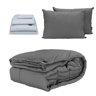 Foto 1 | Foto 1 | Edredón Dicasa Homy Color Gris Oxford + Sábanas Softy Platinum + Almohadas 2 Pack King Size