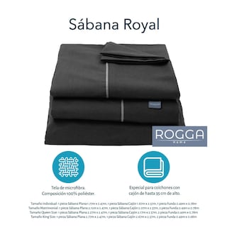 Foto 5 | Foto 5 | Edredón Doble Vista Dicasa Couzy Negro Y Gris + Sábanas Royal Negro + Protector Lux + Almohada Royal Individual