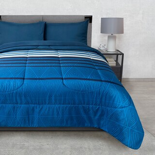 Foto 3 | Foto 3 | Edredón Set Matrimonial Extra Suave Con Sábanas Azul Dos Vistas Celestio