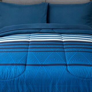 Foto 4 | Foto 4 | Edredón Set Matrimonial Extra Suave Con Sábanas Azul Dos Vistas Celestio