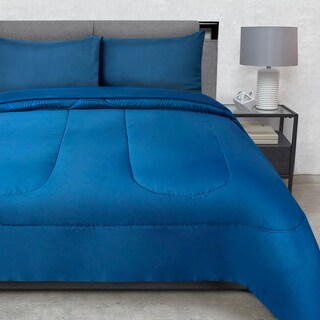 Foto 5 | Foto 5 | Edredón Set Matrimonial Extra Suave Con Sábanas Azul Dos Vistas Celestio