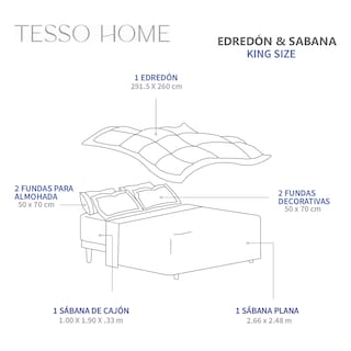 Foto 5 | Foto 5 | Set De Edredón Acolchado Tesso Home King Size Capitonado Color Rosa