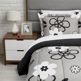 Foto 5 | Foto 5 | Edredón Con Sábanas King Size Elefantito Hogar Alatri Color Gris Floral Dos Vistas