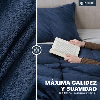 Foto 3 | Foto 3 | Edredón Cobertor Invernal Esquimal Matrimonial Con Fundas De Almohada Azul Marino