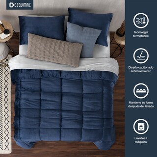 Foto 5 | Foto 5 | Edredón Cobertor Invernal Esquimal Matrimonial Con Fundas De Almohada Azul Marino