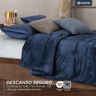 Foto 6 | Foto 6 | Edredón Cobertor Invernal Esquimal Matrimonial Con Fundas De Almohada Azul Marino