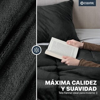 Foto 3 | Foto 3 | Edredón Cobertor Invernal Esquimal Individual Con Funda De Almohada Negro