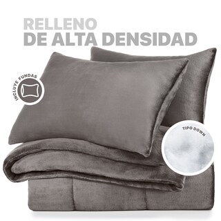 Foto 2 | Foto 2 | Edredón Cobertor Invernal Esquimal Queen Size Con Fundas De Almohada Café