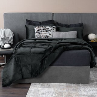 Foto 1 | Foto 1 | Set Edredón Invernal Esquimal Matrimonial Con Fundas De Almohada Y Sábana De Cajón Negro - Gris Oscuro