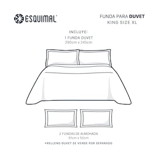 Foto 4 | Foto 4 | Funda de Duvet con Pompones Sin Relleno + Fundas de Almohada Esquimal King Size XL Café