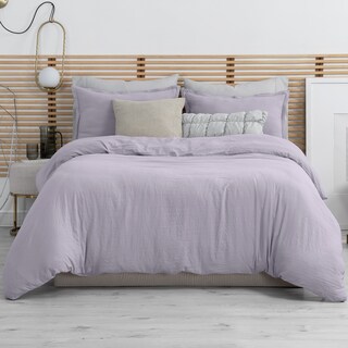 Foto 1 | Foto 1 | Funda de Duvet Sin Relleno + Fundas de Almohada Esquimal Matrimonial Xl Lila Tipo Lino