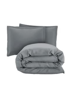 Foto 1 | Foto 1 | Juego de Funda Duvet para Edredon Queen Gris Bluelander