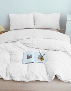 Foto 4 | Foto 4 | Juego De Funda Duvet Para Edredon Individual Lineas Blanco Bluelander