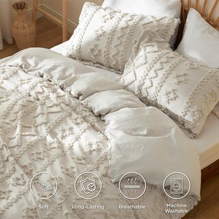 Foto 3 | Foto 3 | Juego de Fundas de Edredón Bedsure Boho Queen Size Lino - Venta Internacional