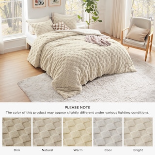 Foto 5 | Foto 5 | Juego de Edredón Bedsure King Size Forro Polar de Felpa Beige - Venta Internacional