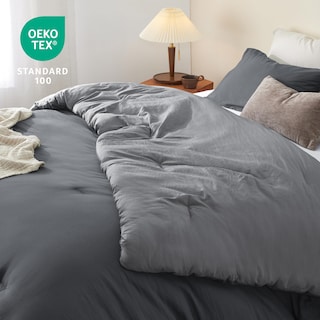 Foto 4 | Foto 4 | Juego de Edredón Bedsure King Reversible Gris 3 Piezas - Venta Internacional